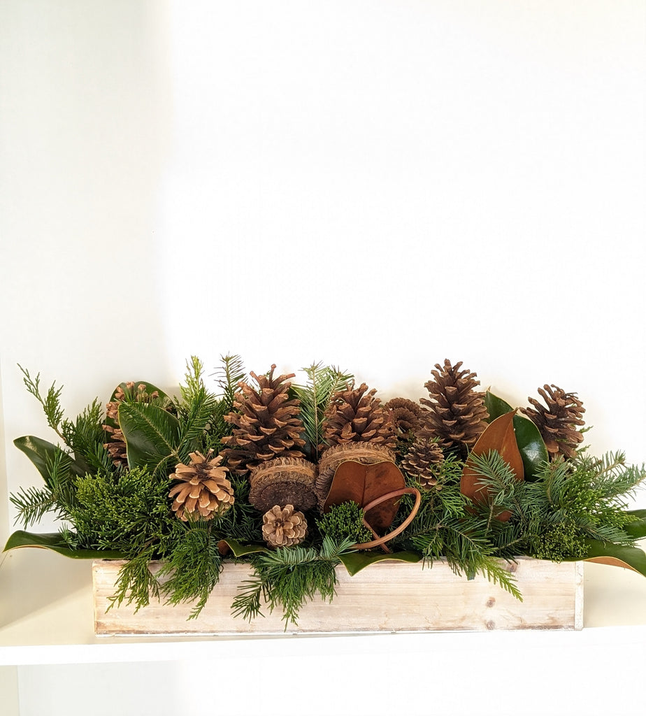 Trailing Evergreen Centrepiece - Beaudry Flowers