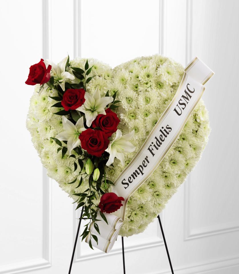 The FTD Salute to a Patriot Standing Heart - Beaudry Flowers