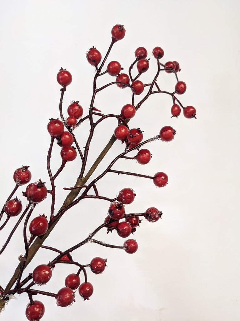 Decorative Red Faux Berries - Beaudry Flowers