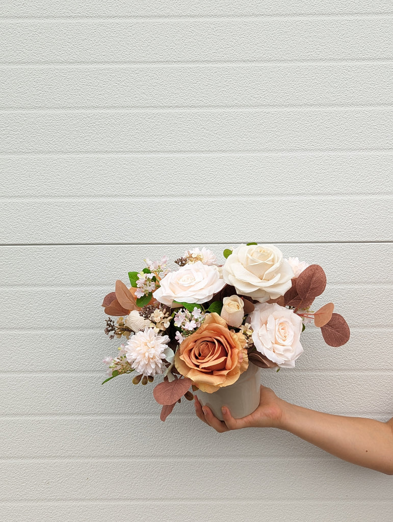 Warm Cappuccino Faux Arrangement - Beaudry Flowers