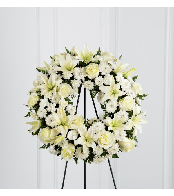 The FTD Treasured Tribute  Wreath - Beaudry Flowers